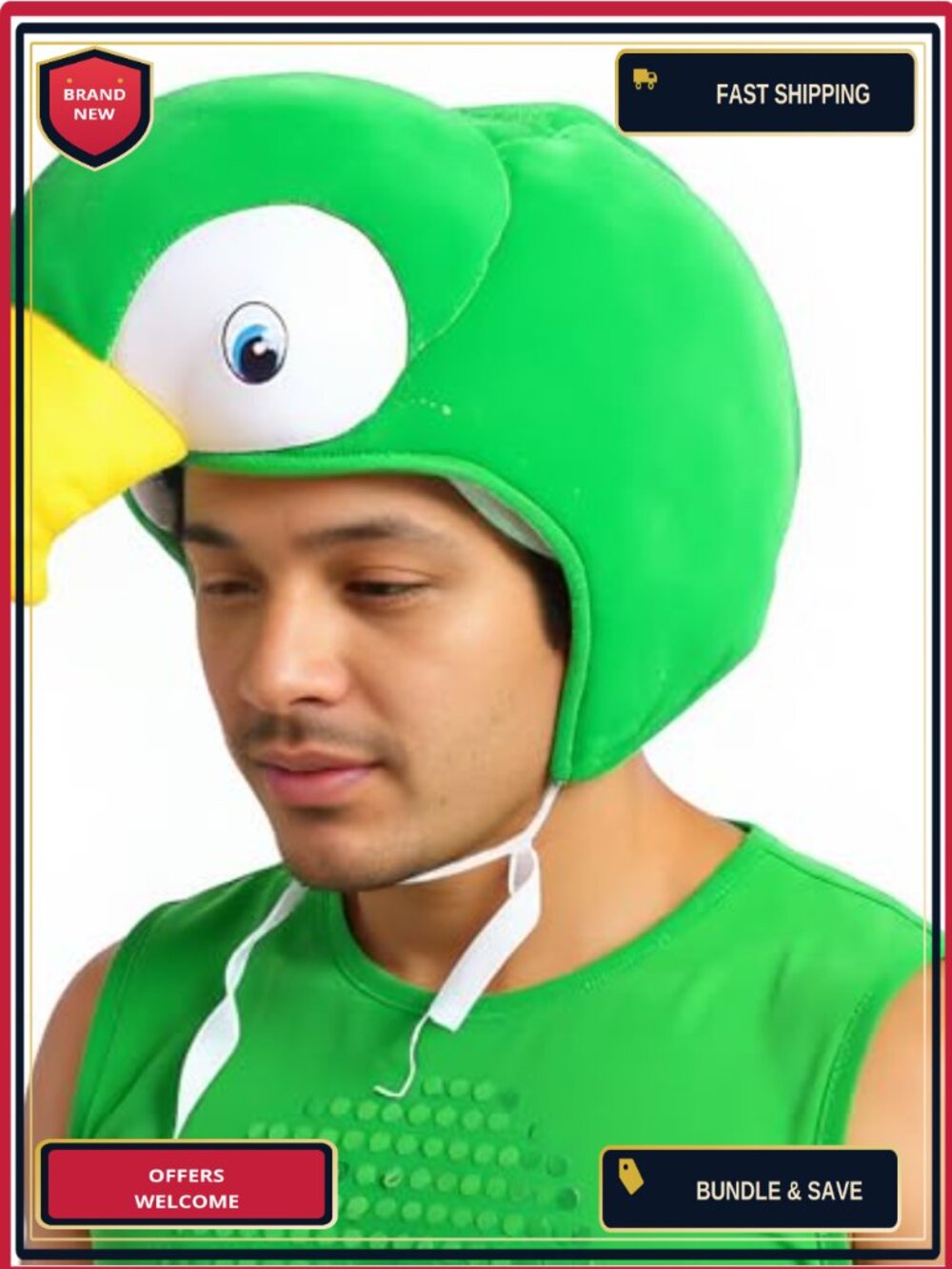 Velvet Parrot Costume Hat Funny Bird Plush Headwear Party